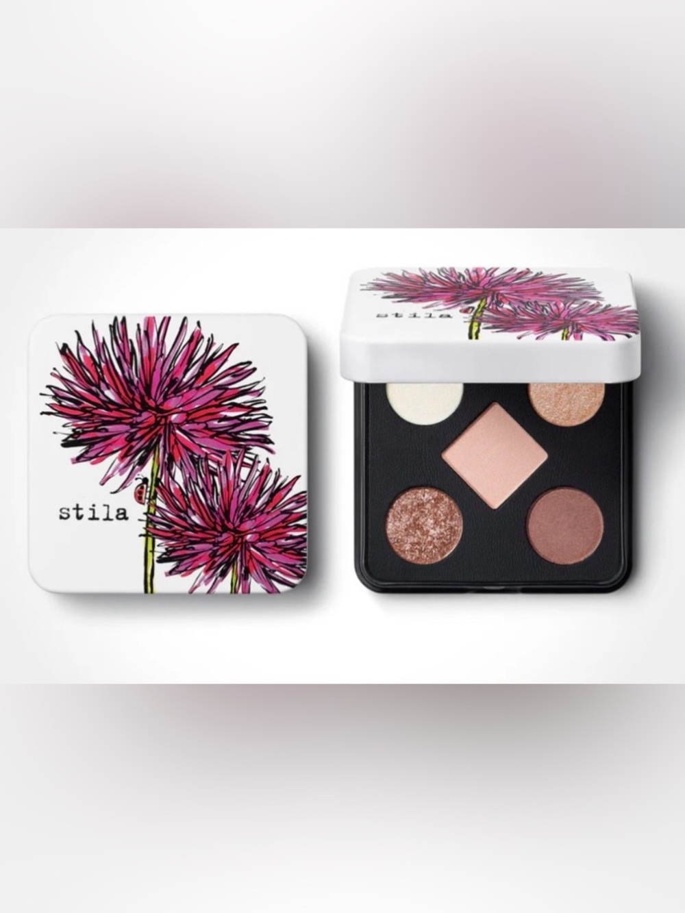 Stila Floral Mini Eyeshadow Palette - Pink, Cream & Rose-Taupe